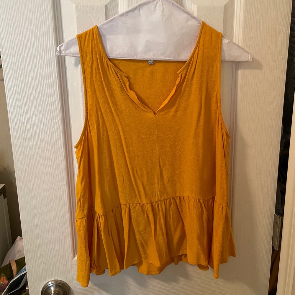 Madewell yellow blouse